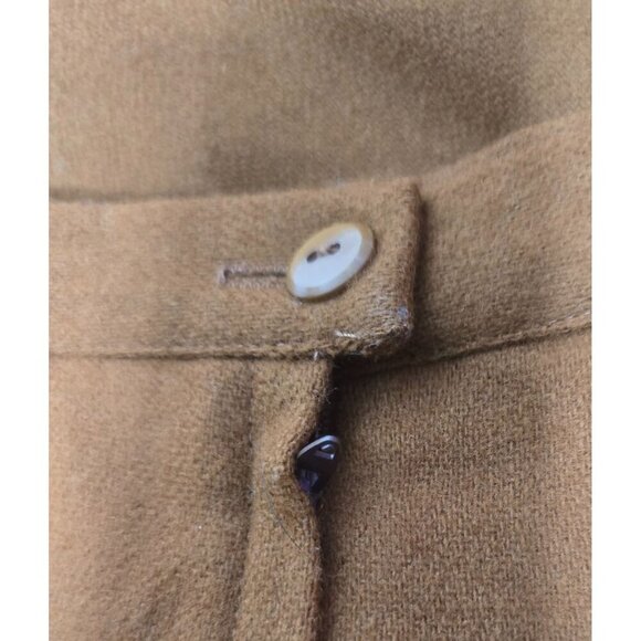 Vintage Cafe Brown Wool Midi Skirt - Picture 2 of 10